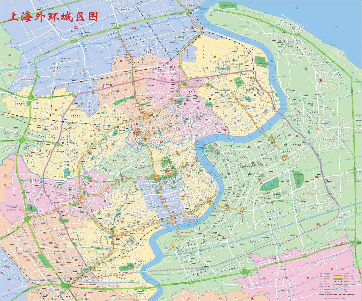 Mappa stradale di Shanghai