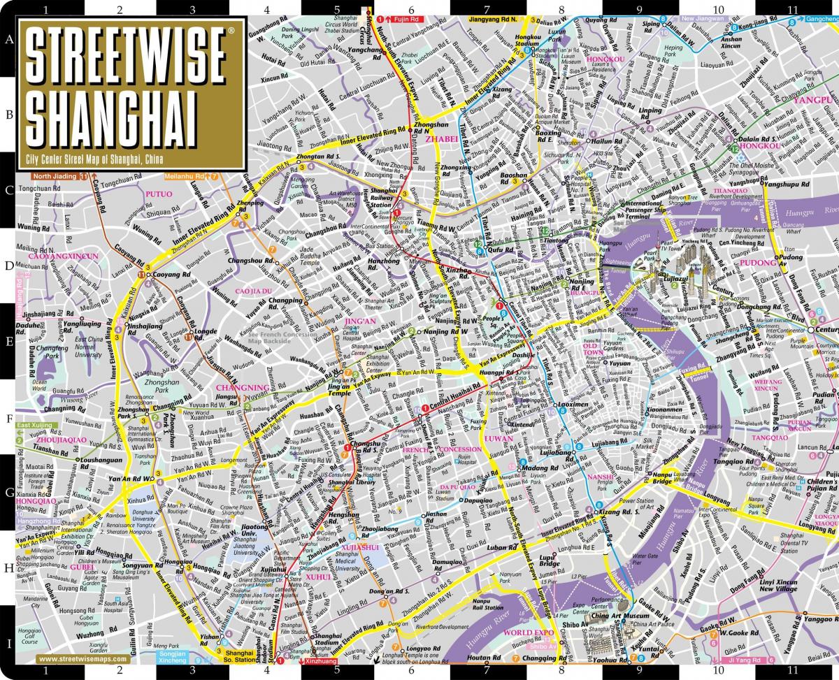 Mappa delle strade di Shanghai