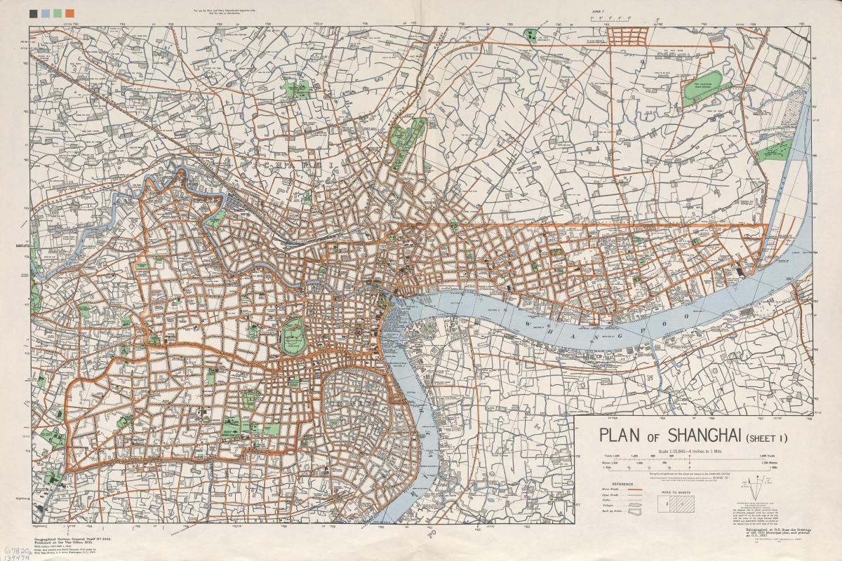 Mappa storica di Shanghai